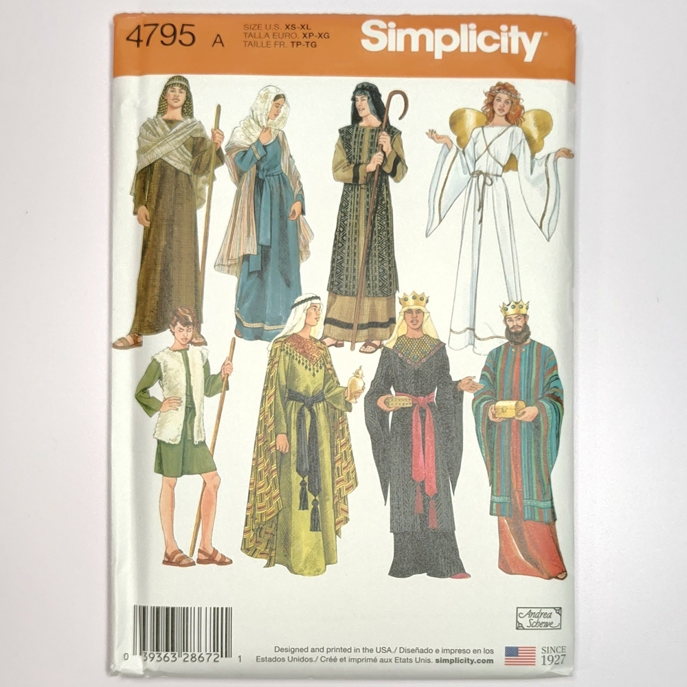 Simplicity 4795 Nativity Costume Sewing Patterns